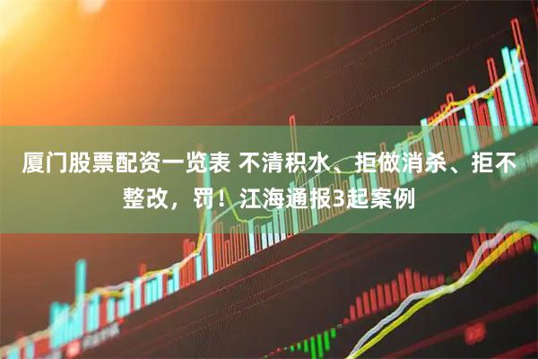 厦门股票配资一览表 不清积水、拒做消杀、拒不整改，罚！江海通报3起案例
